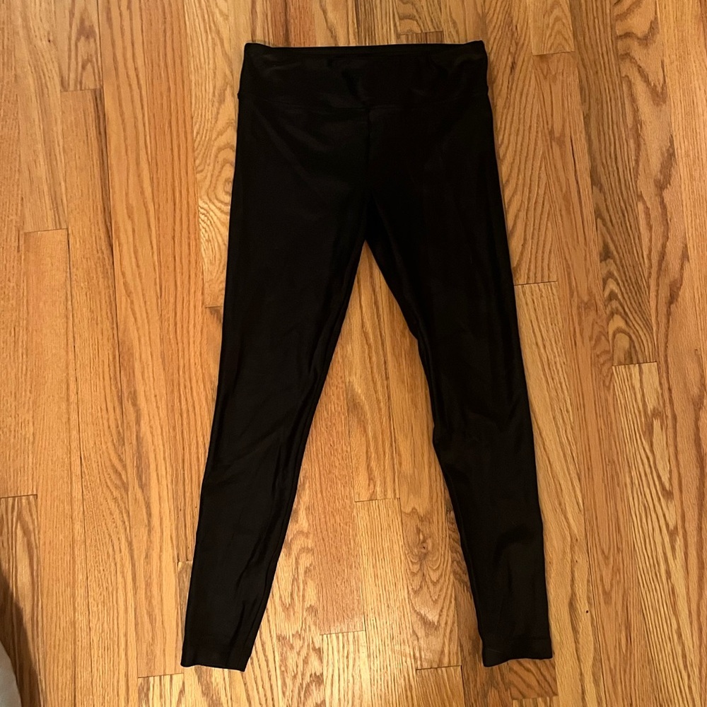 Black Koral shiny leggings